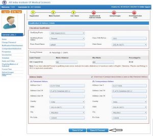 Qualification & Address details