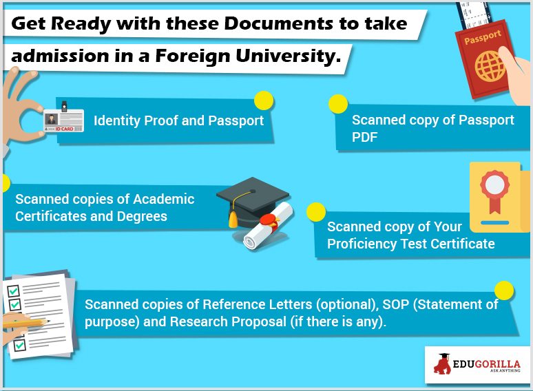 Get Ready with these Documents to take admission in a Foreign University