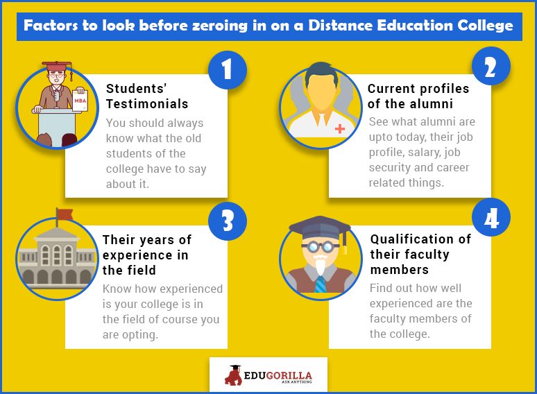 Factors to look before zeroing in on a Distance Education College