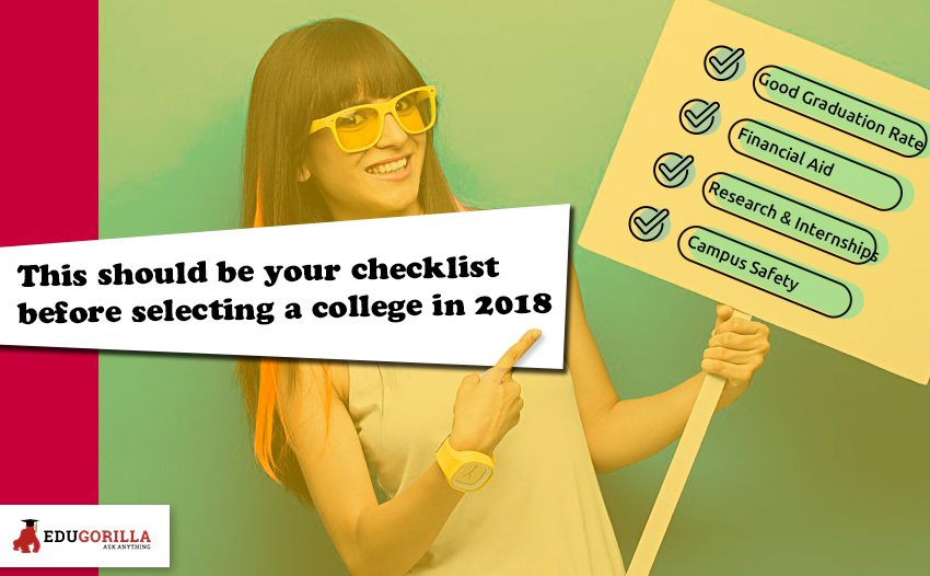 Tick the Items in this Checklist before You enroll in a College