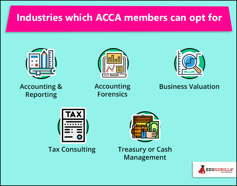 Industries which ACCA members can opt for