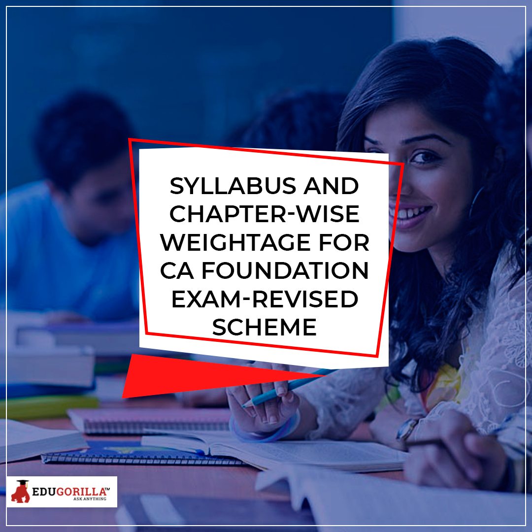 Syllabus and Chapter wise weightage for CA Foundation Exam Revised Scheme
