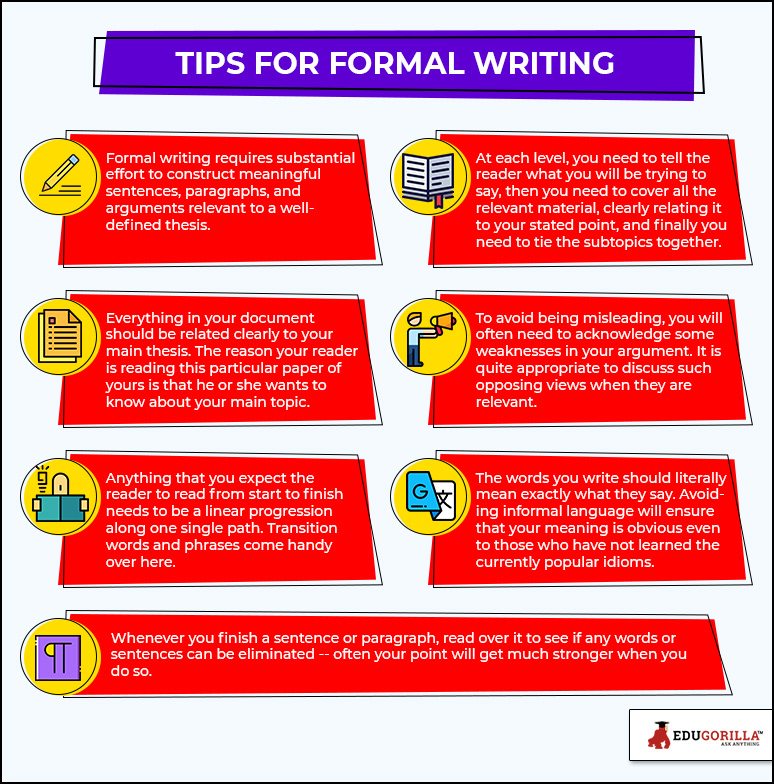 Tips for formal writing