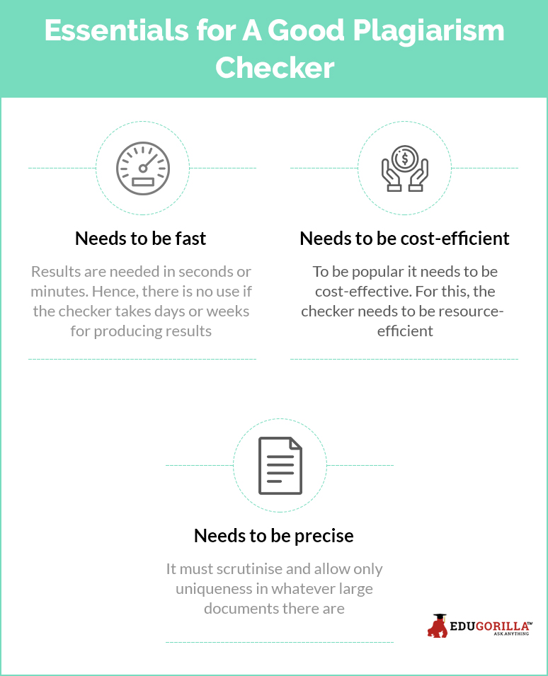 Essentials for a good plagiarism checker