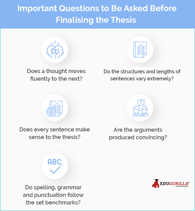 Important Questions to be asked before finalising the thesis