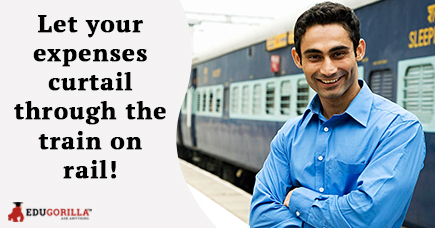 Let your expenses curtail through the train on rail!
