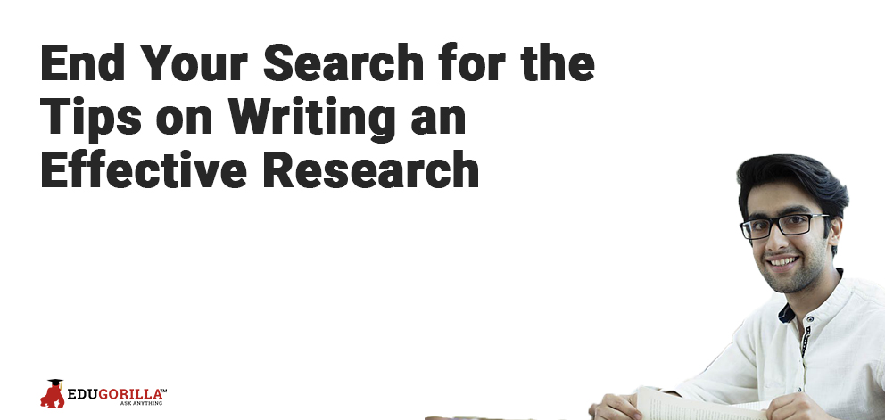 End Your Search for the Tips on Writing an Effective Research